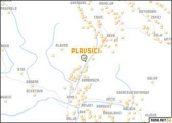 map of Plavšići