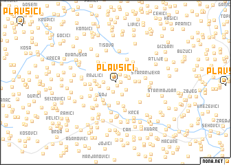 map of Plavšići