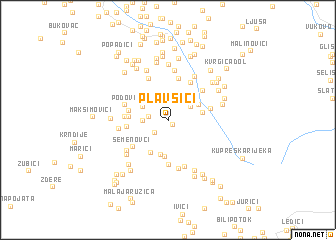 map of Plavšići