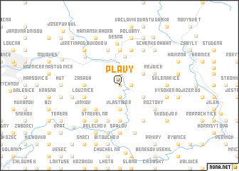 map of Plavy