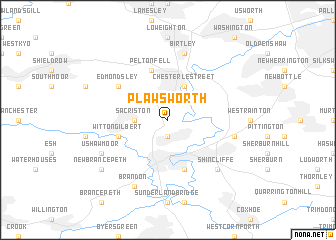 map of Plawsworth