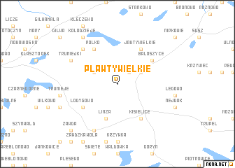 map of Pławty Wielkie