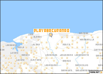 map of Playa Bacuranao