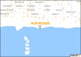 map of Playa Cajío