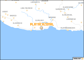 map of Playa Cazonal