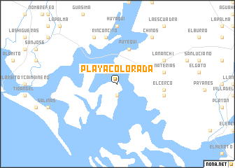 map of Playa Colorada