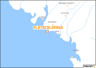 map of Playa Colorada