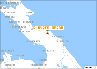 map of Playa Colorada