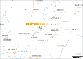 map of Playa de La Ciénaga