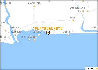 map of Playa del Hoyo