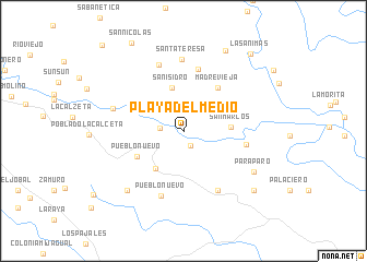 map of Playa del Medio