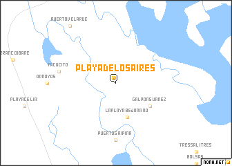 map of Playa de los Aires