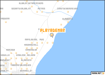 map of Playa de Mar