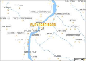 map of Playa de Piedra