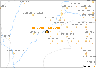 map of Playa El Guayabo