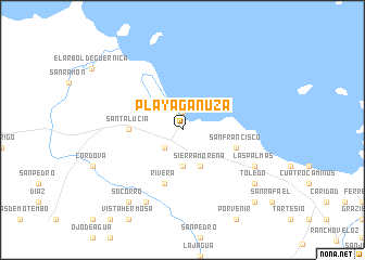 map of Playa Ganuza