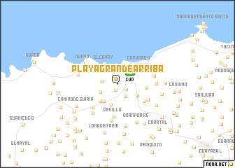 map of Playa Grande Arriba