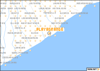 map of Playa Grande