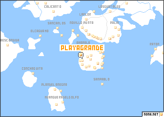 map of Playa Grande