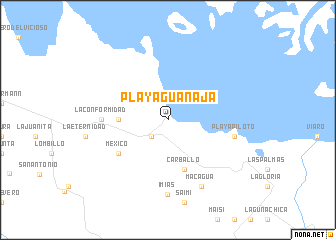 map of Playa Guanaja