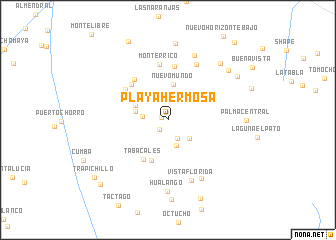 map of Playa Hermosa