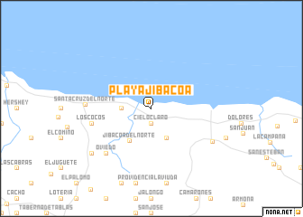 map of Playa Jibacoa