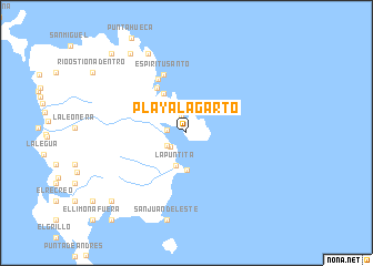 map of Playa Lagarto