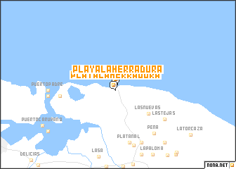 map of Playa la Herradura