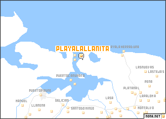 map of Playa La Llanita