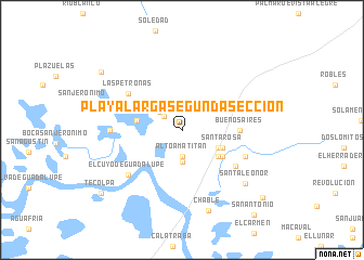 map of Playa Larga Segunda Sección