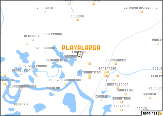 map of Playa Larga