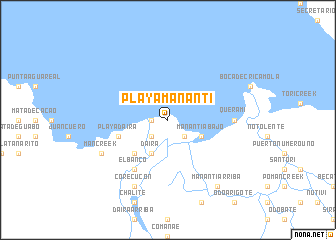 map of Playa Mananti