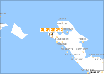 map of Playa Raya