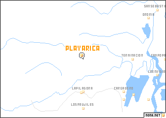 map of Playa Rica