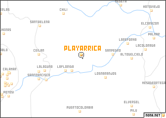 map of Playarrica