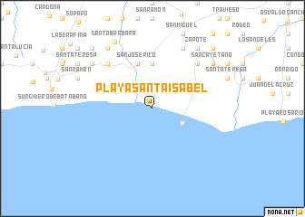 map of Playa Santa Isabel