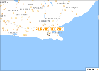map of Playas Negras