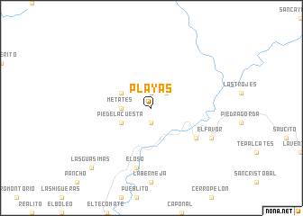 map of Playas