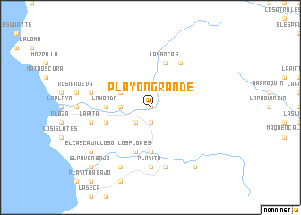 map of Playón Grande