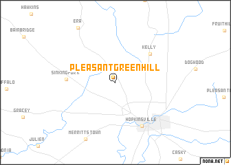 map of Pleasant Green Hill