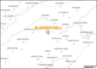 map of Pleasant Hall