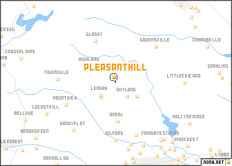 map of Pleasant Hill