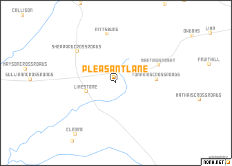 map of Pleasant Lane