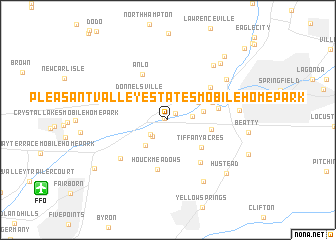 map of Pleasant Valley Estates Mobile Home Park