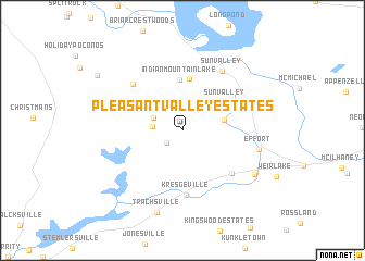 map of Pleasant Valley Estates