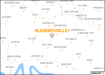 map of Pleasant Valley