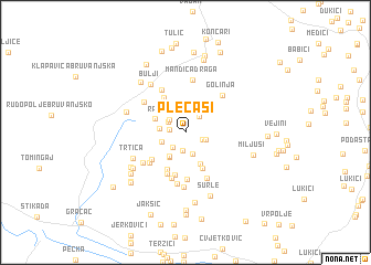 map of Plećaši
