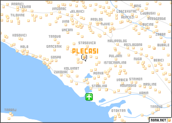 map of Plećaši