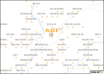 map of Pleče