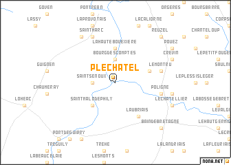 map of Pléchâtel